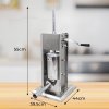 3L Sausage Stuffer Kit Filler Maker 304 Stainless Steel Heavy Duty Commercial Meat Machine Vertical Manual 2 Speeds