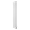 Traditional 4 Column Radiator & Valves - 1800 x 290mm - White