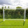 Football Goal Net 12 x 6ft All Weather PVC Goalpost 30ply Knotted Netting 24 Clips Portable Training Practice Indoor Outdoor Quick Slot & Click Assembly 5 Hole Target Sheet Bungee Straps & Carry Bag