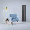 Designer Radiators 160 x 42cm Flat Panel Modern Central Heating Anthracite Grey Vertical Column Double Panel Wall Mounted Slimline Kitchen Living Room Bathroom Commercial Cleaning Brush & Fixing Kit