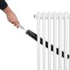Traditional 2 Column Radiator 600mm x 832mm Modern Central Heating Heater Gloss White Carbon Steel Horizontal Wall Mounted Kitchen Living Room Bathroom FREE Cleaning Brush Fixing Kit & Brackets