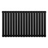 Oval Single Column Radiator - 600 x 1020mm - Black