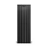 Designer Radiators 160 x 56cm Flat Panel Modern Central Heating Matt Black Vertical Column Double Panel Wall Mounted Slimline Kitchen Living Room Bathroom Commercial Cleaning Brush & Fixing Kit