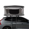 Car Roof Top Tent Grey Large Hard Shell Box Gas Assisted Pop Up Bunk 2-3 Person 3000mm Waterproof Camping Telescopic Ladder 5.5cm Mattress Boot Bags Anti Condensation FREE Storage Net & Solar Torch