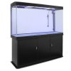 MonsterShop Aquarium Fish Tank, Filter, Heater & Stand, 4ft, 300L, Black, 120.5cm x 143.5cm x 39cm