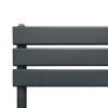 Vertical Towel Radiator Designer Flat Panel 1200mm x 500mm Bathroom Heated Rail Matt Anthracite Grey Central Heating Ladder Heater Wall Mounted Carbon Steel FREE Cleaning Brush Fixing Kit & Brackets