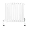 Oval Single Column Radiator & Valves - 600mm x 600mm - White