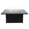 11 Seater Rattan Furniture Set With Firepit - Black