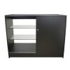 Retail Glass Shelf Product Display Shop Counter Showcase Lockable Cabinet Unit Black - K1200