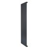 Flat Single Column Radiator - 1600 x 420mm - Anthracite Grey