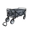 Foldable Garden Cart Pull Wagon Heavy Duty Trolley Utility Wheelbarrow Trailer Wheels Collapsible Folding Transport