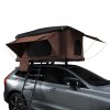 Car Roof Top Tent Brown Large Black Hard Shell Box Gas Assisted Pop Up Bunk 2-3 Person 3000mm Waterproof Camping Telescopic Ladder 5.5cm Mattress Boot Bags Anti Condensation FREE Storage Net & Torch