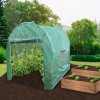 Polytunnel Greenhouse Walk In Galvanised Windows Doors Growhouse PE Cover Gardening Metal Frame Outdoor Garden Tent Vegetable Flower Plant 19mm Diameter | 3 x 2m