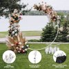 Wedding Moongate Arch White 2m/ 200cm Arbour Round Outdoor Decor Background Flower Balloon Circle Hoop Frame Backdrop Party Decoration Floral Prop Floor Standing Baby Shower Birthday Christening