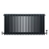 Traditional 4 Column Radiator & Valves - 600 x 1190mm - Anthracite Grey