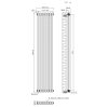 Traditional 2 Column Radiator - 1800 x 380mm - Raw Metal