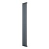 Oval Single Column Radiator - 1800 x 240mm - Anthracite Grey