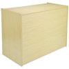 MonsterShop A1200 Shop Counter Retail Showcase Display Cabinet, Maple, 120cm x 90cm x 60cm
