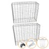 Gabion Baskets Galvanised Steel Cages Stone Mesh Wire Outdoor Basket Spiral Retaining Wall Planter Garden / 100 x 95 x 30cm / 2 Pack