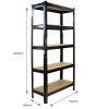 Monster Racking Storage Shelving 75cm Heavy Duty Garage 5 Tier Black Steel Shelf Unit 75cm x 30cm x 150cm