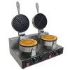 KuKoo Double Waffle Maker Commercial Catering Kitchen Stainless Steel Electric Non-Stick Plates
