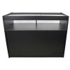 Retail 1/4 Glass Shelf Counter Shop Showcase Display Cabinet Shelves Unit Black B1200