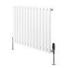 Oval Single Column Radiator & Valves - 600mm x 780mm - White