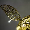 Outdoor Reindeer Christmas Light Up Decorations Standing Doe Gold Garden Xmas Decoration Figure with 120 Cool White LED Lights Indoor Outdoor Use