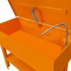 Parts washer 180L 40 Gallon Tank Free Standing Mechanic Garage Workshop Coated Steel Removable Shelf Small Components Container Fusible Link Lid 2.7 - 3.6 L/min Pump Output 24 Gallon Solvent Capacity