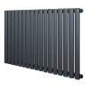 Oval Single Column Radiator - 600 x 1020mm - Anthracite Grey
