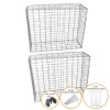 Gabion Baskets Galvanised Steel Cages Stone Mesh Wire Outdoor Basket Spiral Retaining Wall Planter Garden / 100 x 95 x 30cm / 2 Pack
