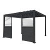 Anthracite Aluminium Pergola Shutter Panel - 123cm Wide