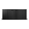 Designer Radiators 60 x 140cm Flat Panel Modern Central Heating Matt Black Horizontal Column Double Panel Wall Mounted Slimline Kitchen Living Room Bathroom Commercial Cleaning Brush & Fixing Kit