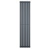 Oval Single Column Radiator - 1600 x 360mm - Anthracite Grey