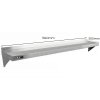 KuKoo Commercial Catering Corrosion Resistant x 2 Stainless Steel Kitchen Wall Shelf & Free Microfiber Cloths 1940mm x 300mm