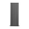 Designer Radiators 160 x 56cm Flat Panel Modern Central Heating Anthracite Grey Vertical Column Double Panel Wall Mounted Slimline Kitchen Living Room Bathroom Commercial Cleaning Brush & Fixing Kit