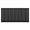Oval Single Column Radiator - 600 x 1200mm - Black