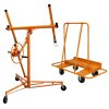 Plaster-board Hoist And Drywall Trolley Mobile Hoist Bundle Jack Tool Sheet 11ft Reach 68kg Lifting Capacity 1000kg Trolley Capacity Lockable Heavy Duty Foldable Commercial DIY T-Mech