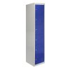 MonsterShop Metal Lockers 6 Doors Storage, Blue & Grey Metal Lockable Unit Staff School Gym Changing