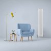 Designer Radiators 160 x 28cm Flat Panel Modern Central Heating Gloss White Vertical Column Double Panel Wall Mounted Slimline Kitchen Living Room Bathroom Commercial Cleaning Brush & Fixing Kit