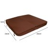 Hot Tub Cover Spa Lid 210cm x 210cm Square Brown Hard Top Weatherproof PVC Leather Foam 25KG/m3 Density Galvanized C-Channel UV Mildew Flame Resistant