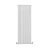 Designer Radiators 160 x 56cm Flat Panel Modern Central Heating Gloss White Vertical Column Double Panel Wall Mounted Slimline Kitchen Living Room Bathroom Commercial Cleaning Brush & Fixing Kit