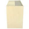 MonsterShop K1200 Lockable Glass Shop Counter Retail Display Cabinet, Maple, 120cm x 90cm x 60cm