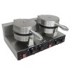 KuKoo Double Waffle Maker Commercial Catering Kitchen Stainless Steel Electric Non-Stick Plates