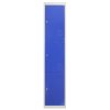 MonsterShop 3 x Blue 3 Door Metal Storage Lockers, Blue & Grey Steel Lockable Unit, Gym Changing Room School Staff Locker