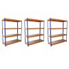 Monster Racking S-RAX 3 x Metal Shelving Racking Heavy Duty Units, 265kg/Shelf, 150cm x 50cm x 180cm