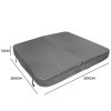 Hot Tub Cover Spa Lid 2m x 2m Square Grey Hard Top Weatherproof PVC Leather Foam 25KG/m3 Density Galvanized C-Channel UV Mildew Flame Resistant