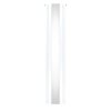 Oval Panel Radiator With Mirror 1800mm x 380mm Modern Designer Double Column Vertical Heater Gloss White Carbon Steel Wall Mounted Kitchen Living Room Cleaning Brush Fixing Kit & Brackets