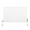 Flat Single Column Radiator & Valves - 600mm x 910mm - White