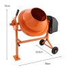 70L Cement Mixer 250W & Hand Held Electric Concrete Vibrator 1100W Vibrating Poker Hand Held 35mm Shaking Needle 2m Flexible Shaft Drum Mortar Plaster Portable Stand Wheels Powerful Mixing